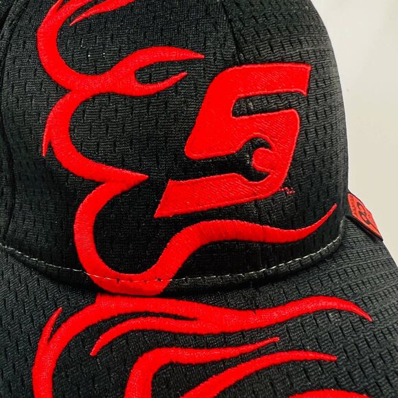 Wrench S Logo 2010 Flames Mens Snap-On Tools Cap Black Red Mesh 90th Year OS - Picture 7 of 12